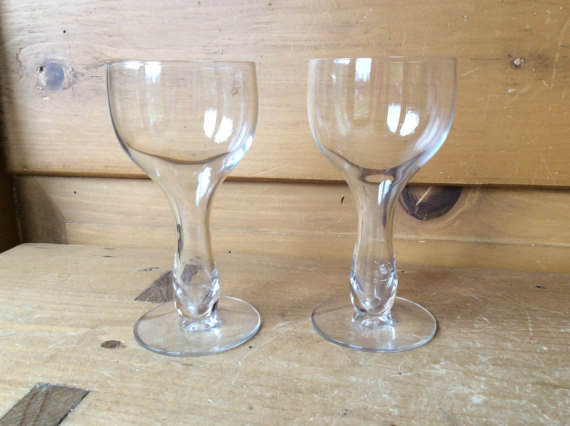 Vintage Hollow Stem Coupe Champagne Glasses