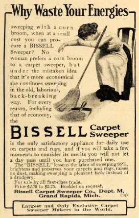 1911 Bissell Carpet Sweeper Advertisement