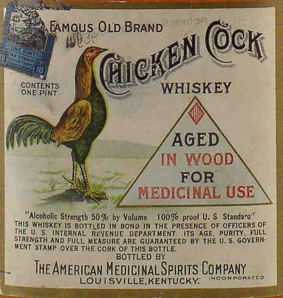 Vintage Medicinal Whiskey Label
