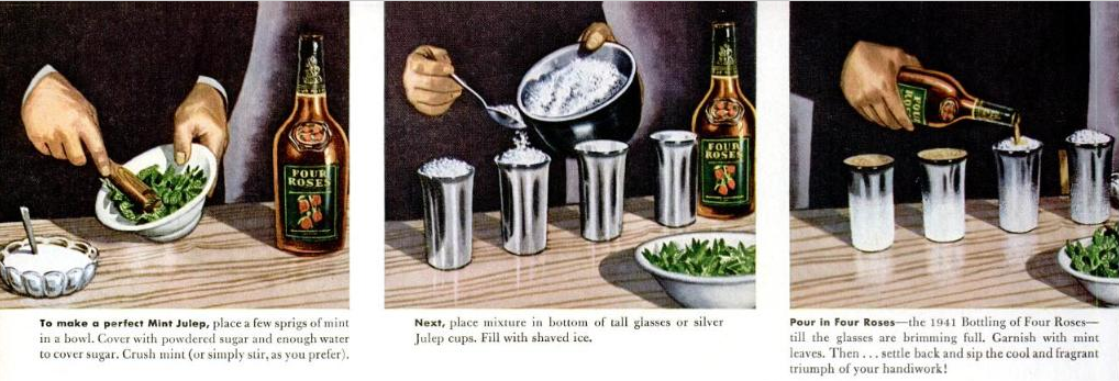 Four Roses Mint Julep Recipe from 1941