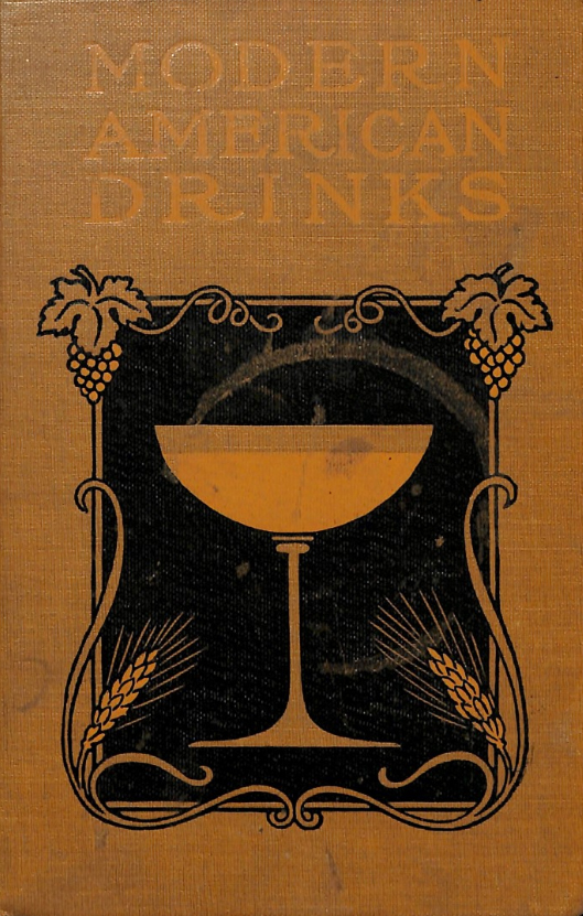 modern american drinks cocktail book cover from 1906