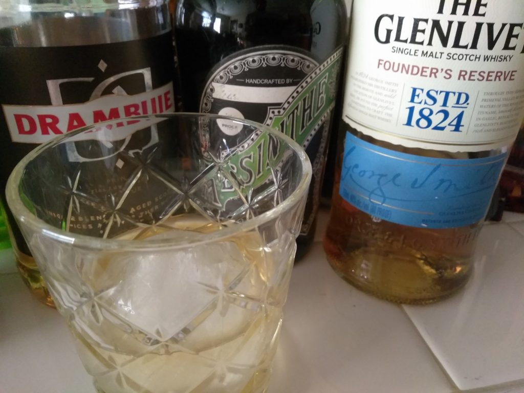 We tried out our Absinthe with 1/3 ounce Drambuie and 3/4 ounce Glenlivet Founders Reserve - it was DELICIOUS!