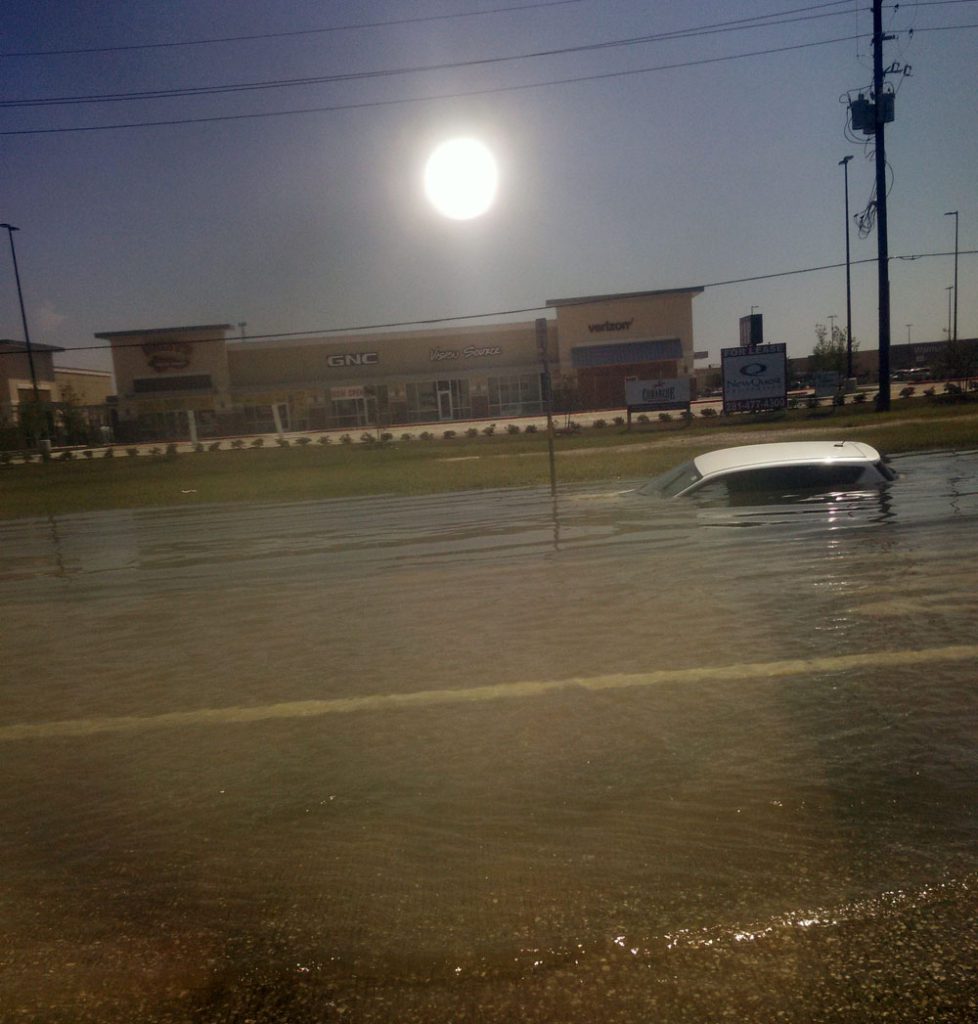 Flooded Texas Street, Hurricane Harvey