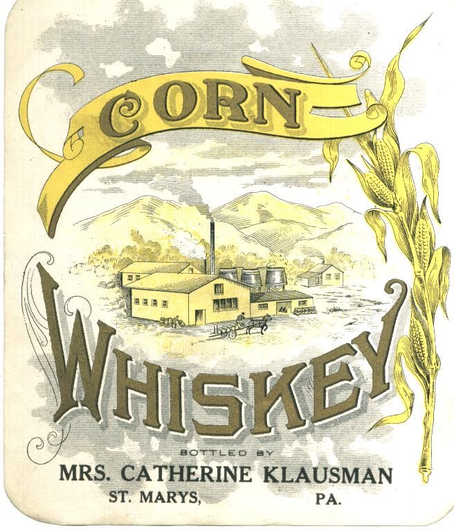 Vintage Corn Whiskey Label